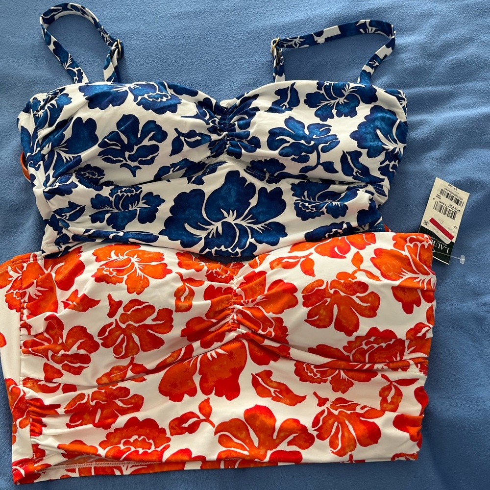 Lauren Retro Swim Top  NWT